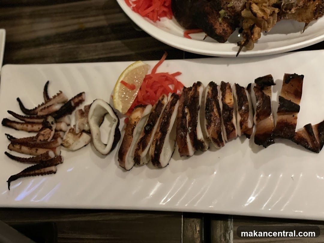 Grilled Squid and Skewers