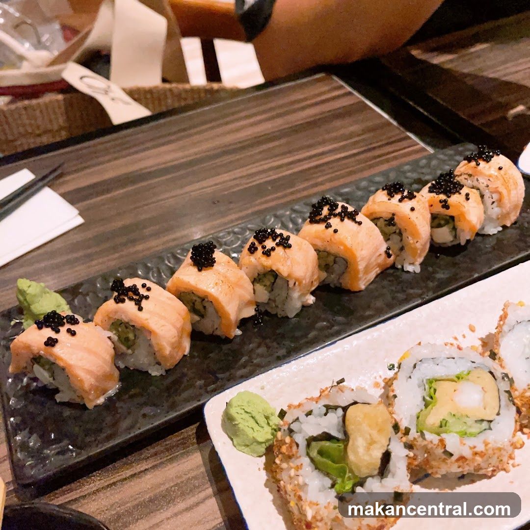 Salmon Rolls and Sushi