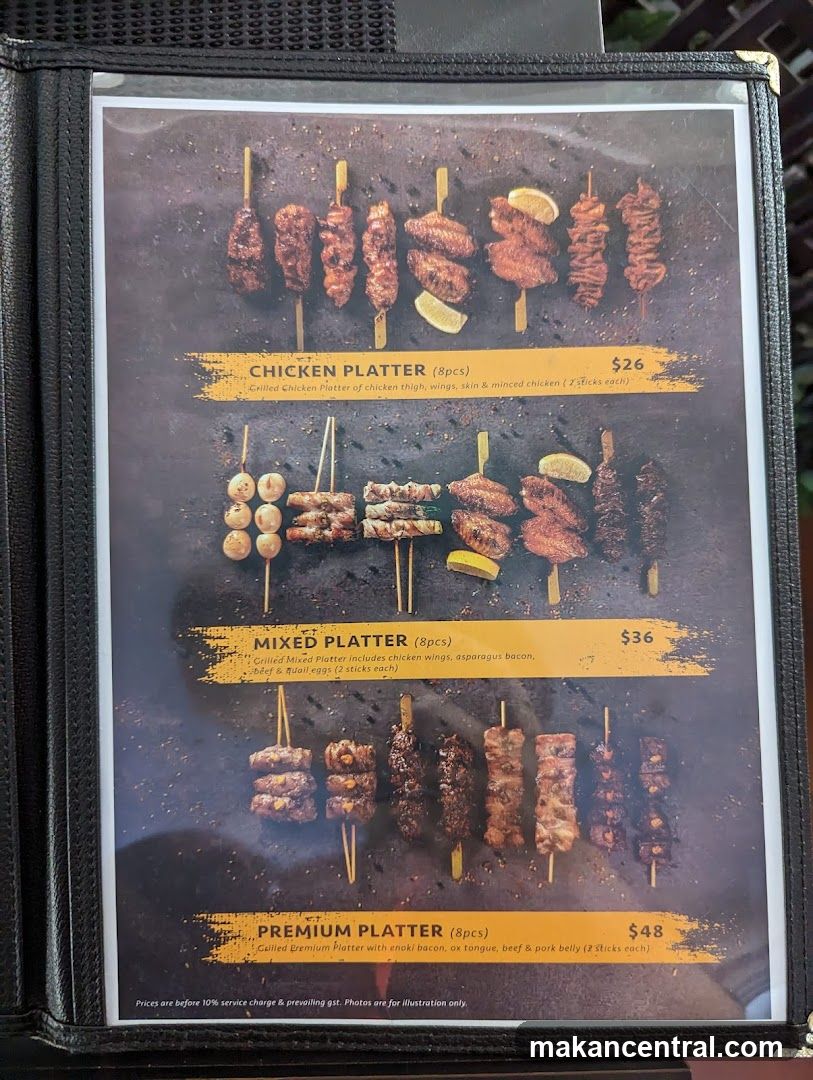 Platters Menu