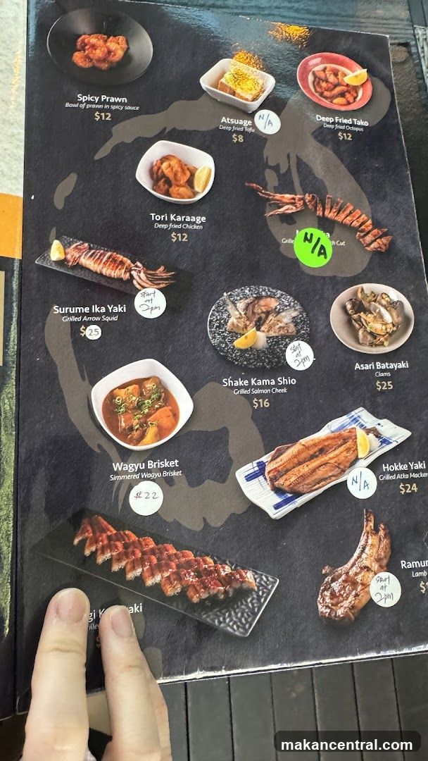 Japanese Food Menu