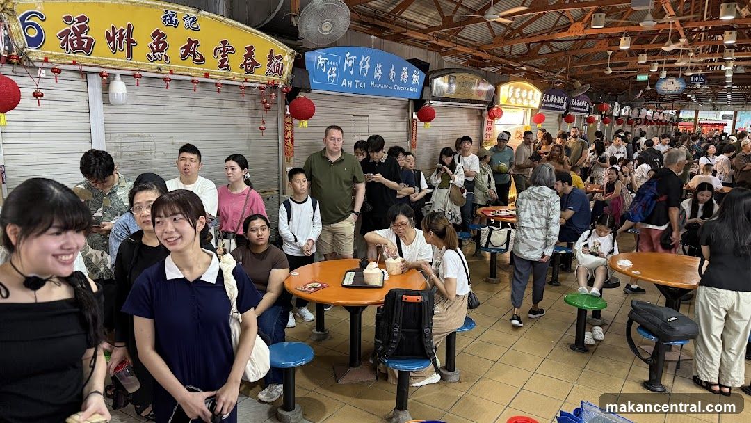 Busy Food Court with Diverse Stalls