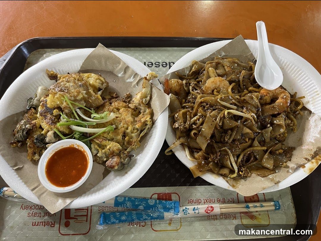 Oyster Omelet and Char Kway Teow