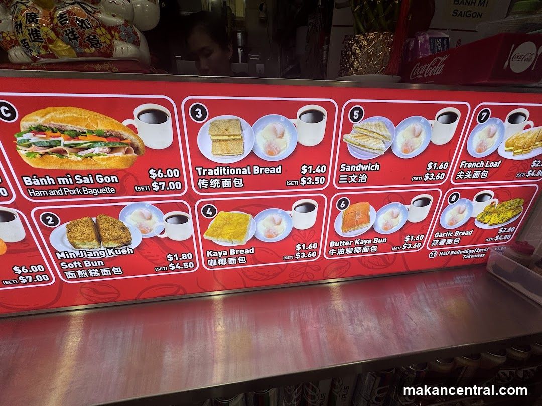 Banh Mi Saigon Menu