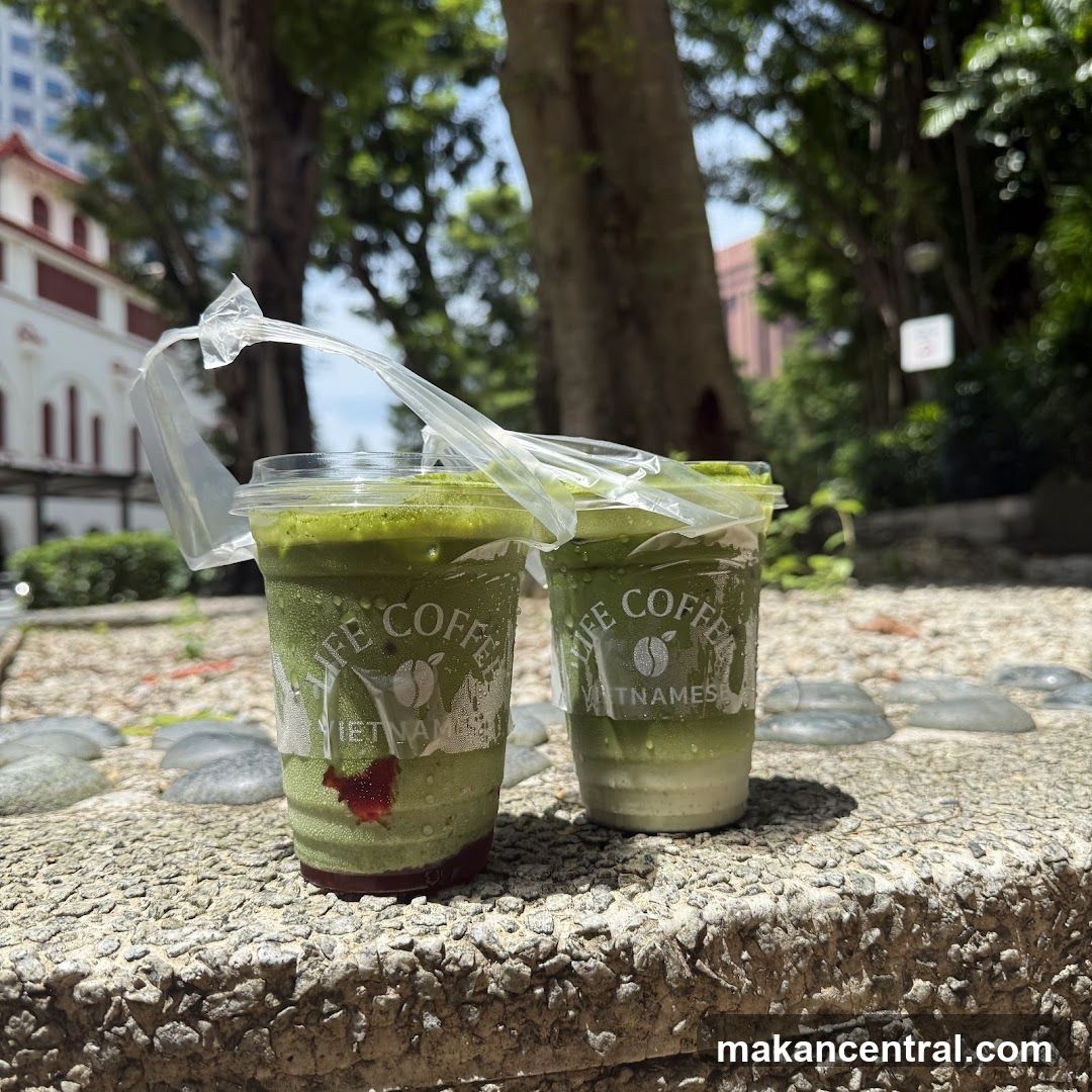 Two Iced Matcha Lattes