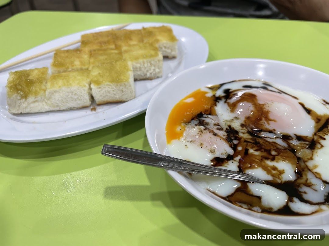 Soft-boiled eggs with toast