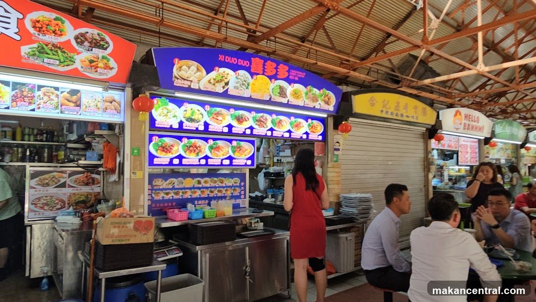 Food stalls in a market