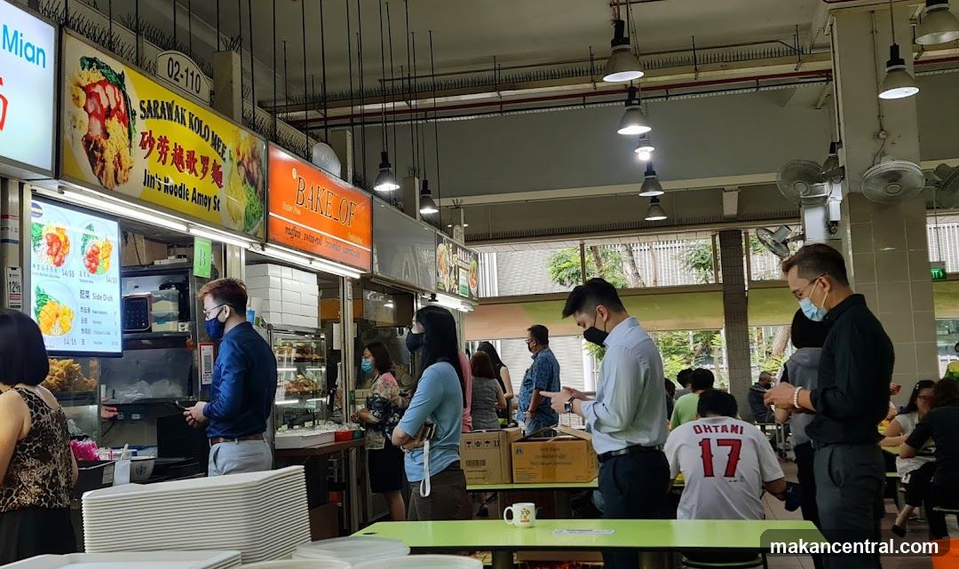 Food stalls in a hawker center