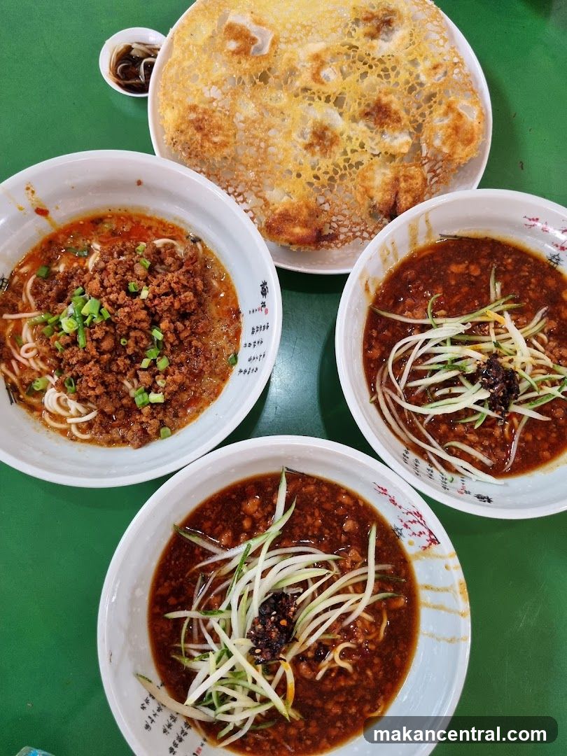 Noodles and Pan-Fried Dumplings