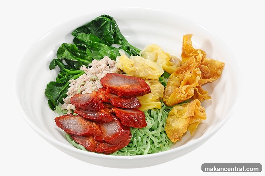 Noodle Dish with Char Siu and Wontons