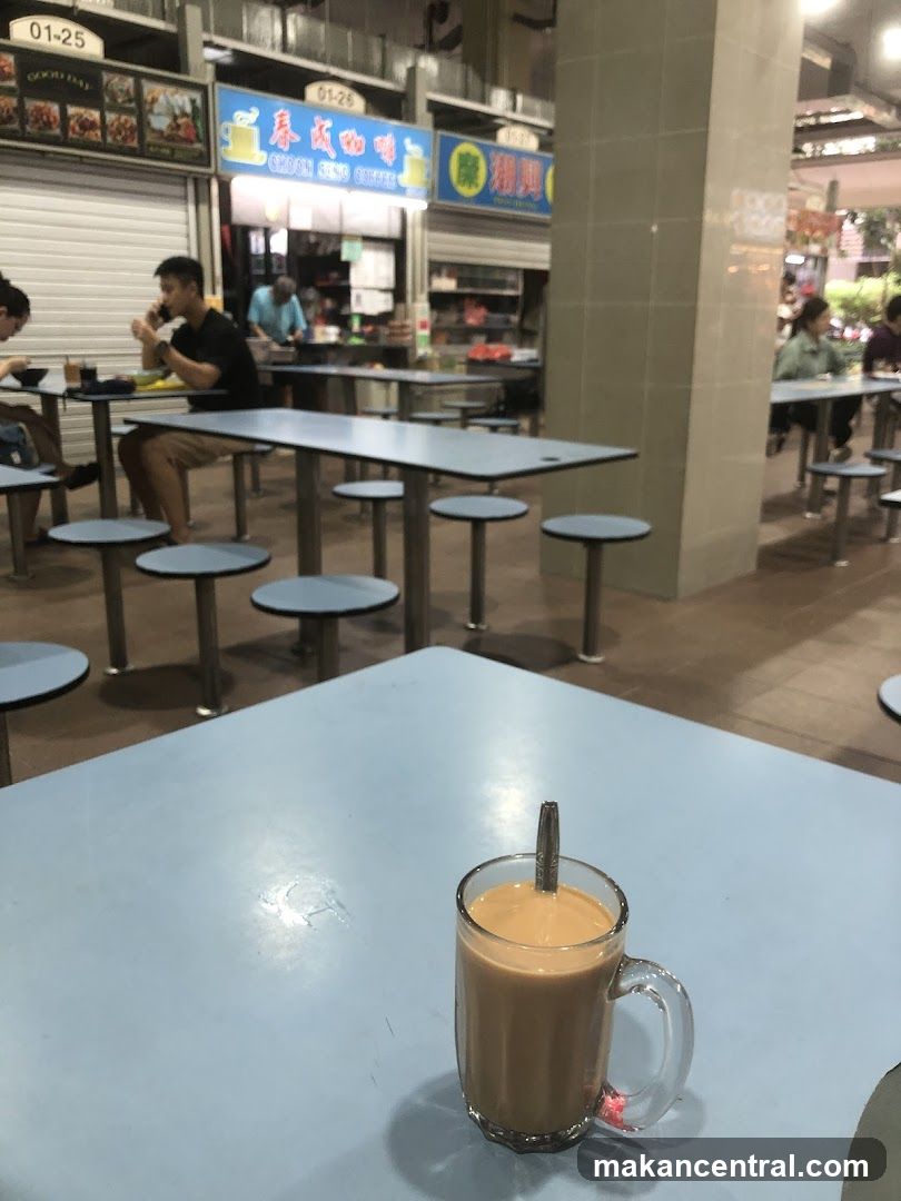 Food court with a drink