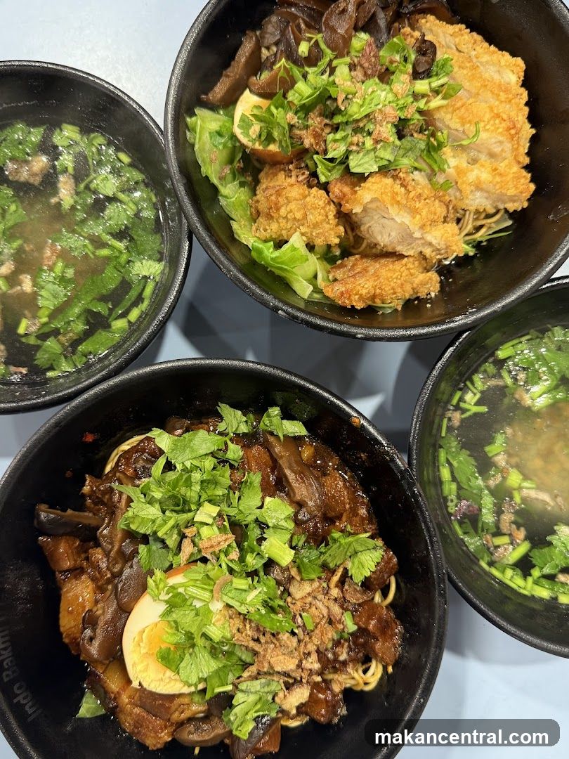 Noodles with Toppings and Soup
