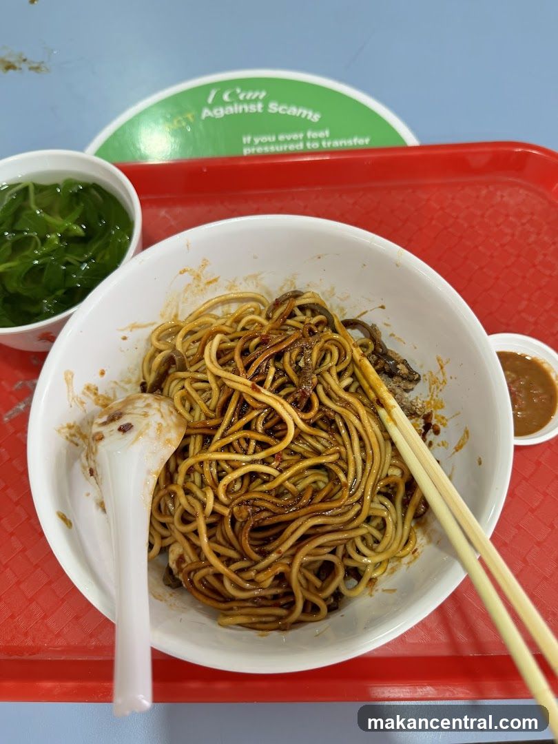 Noodles with side dish