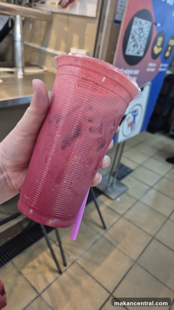Pink Drink with Straw