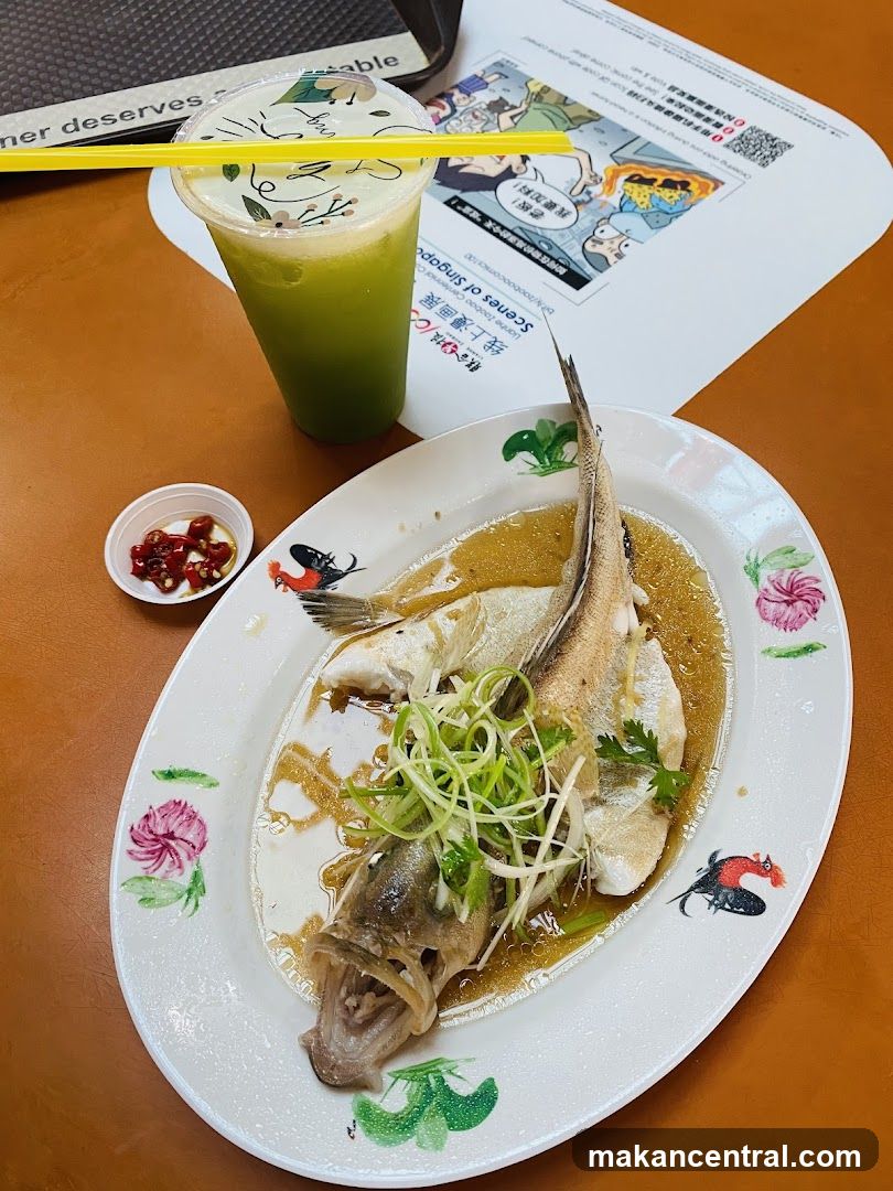 Steamed Fish with Drink