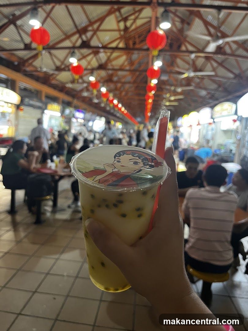 Passion Fruit Drink at a Food Court