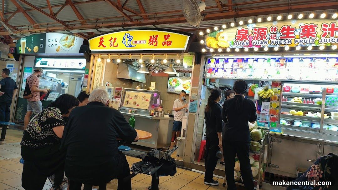 Food stalls in a market