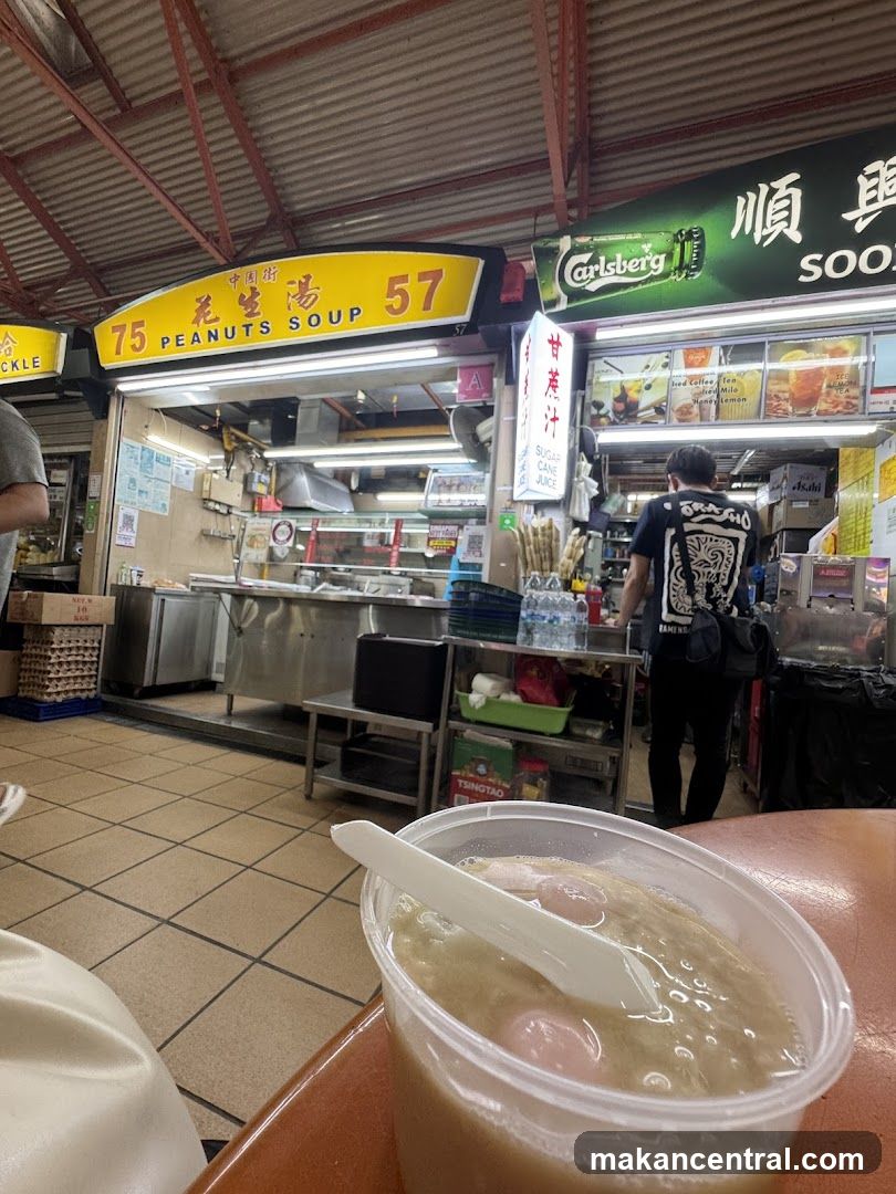 Food Stall with Peanuts Soup