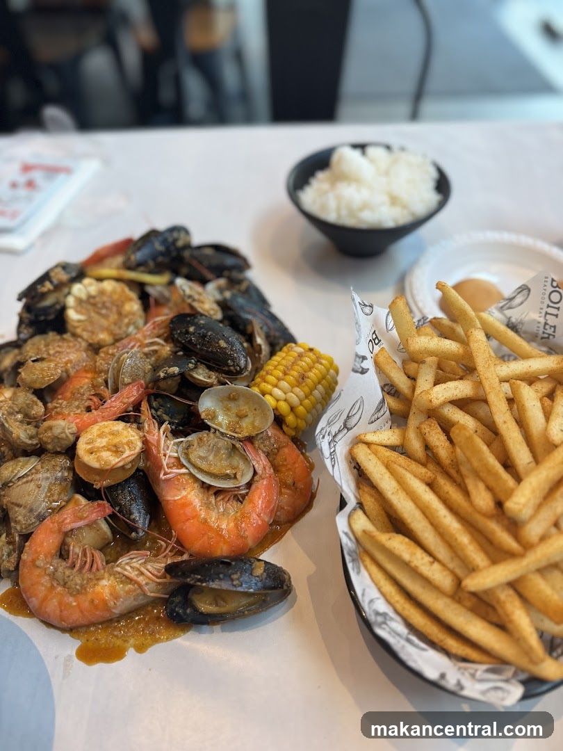 Seafood Boil and Fries