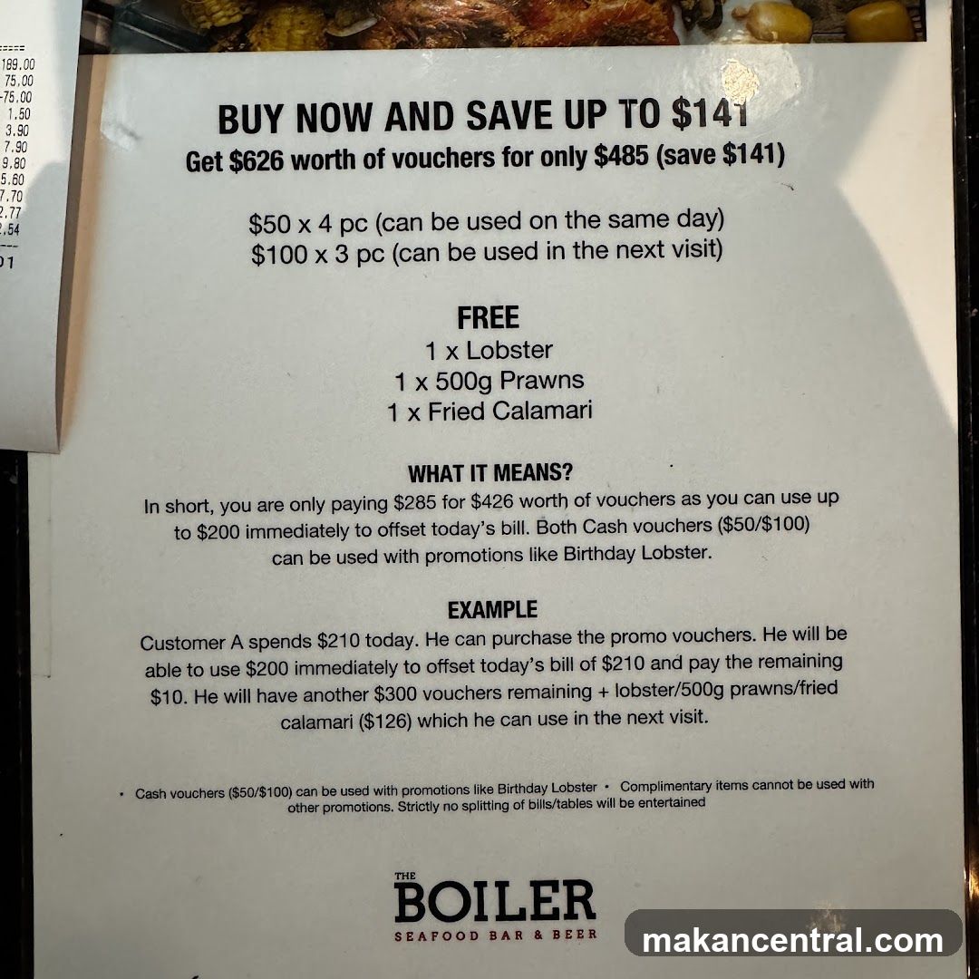 The Boiler Seafood Bar & Beer Voucher Offer
