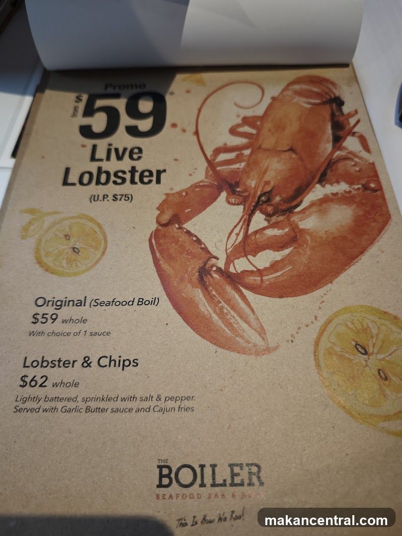 The Boiler Seafood Bar & Beer Menu