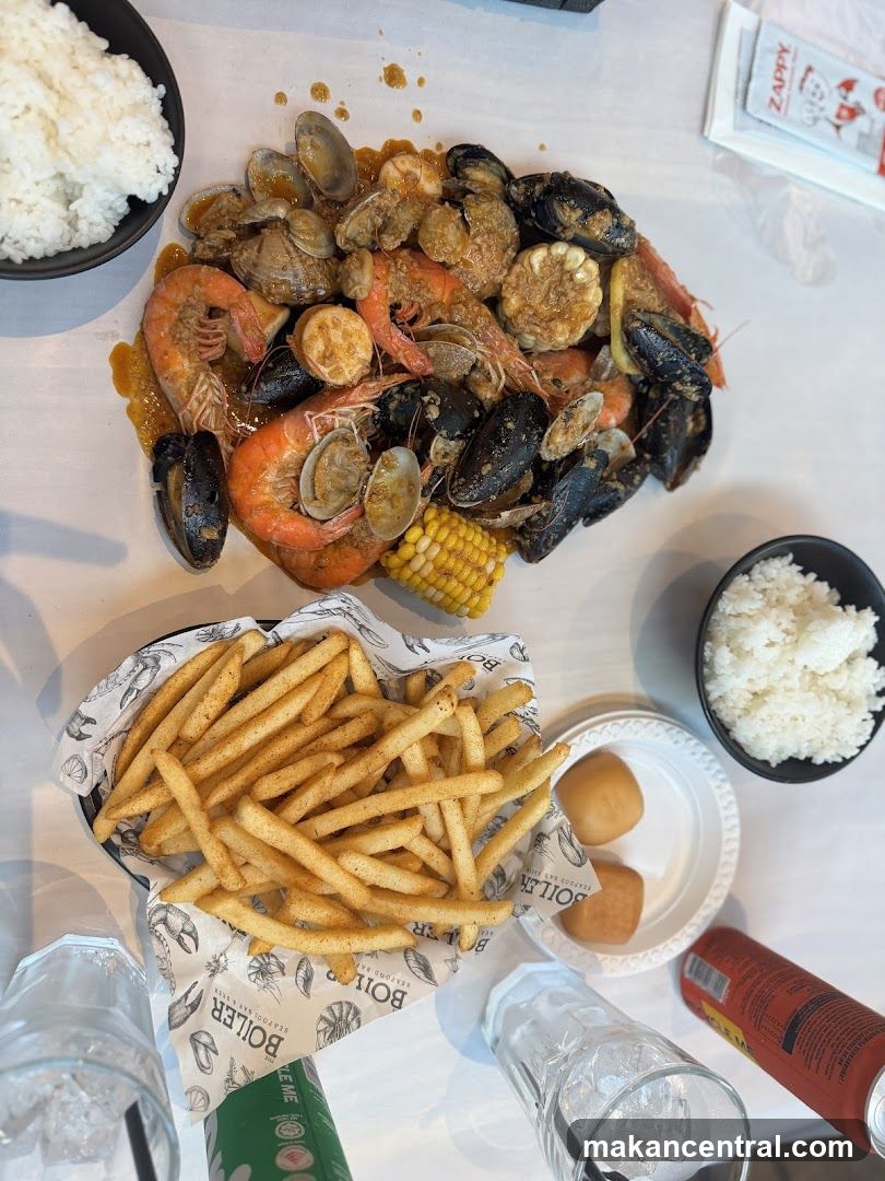 Seafood Boil and Fries