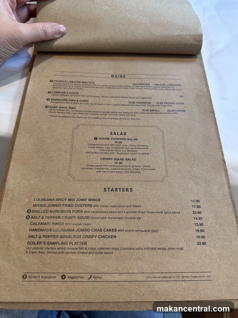 MAINS, SALAD, STARTERS