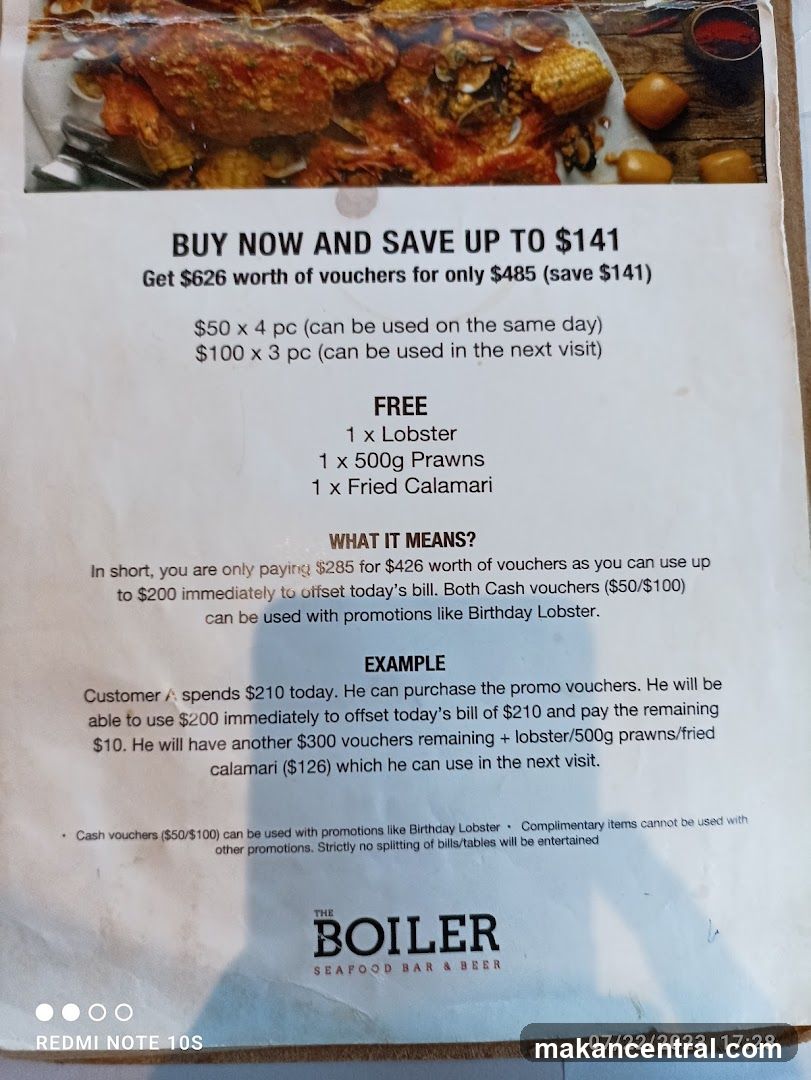 The Boiler Seafood Bar & Beer Voucher Offer