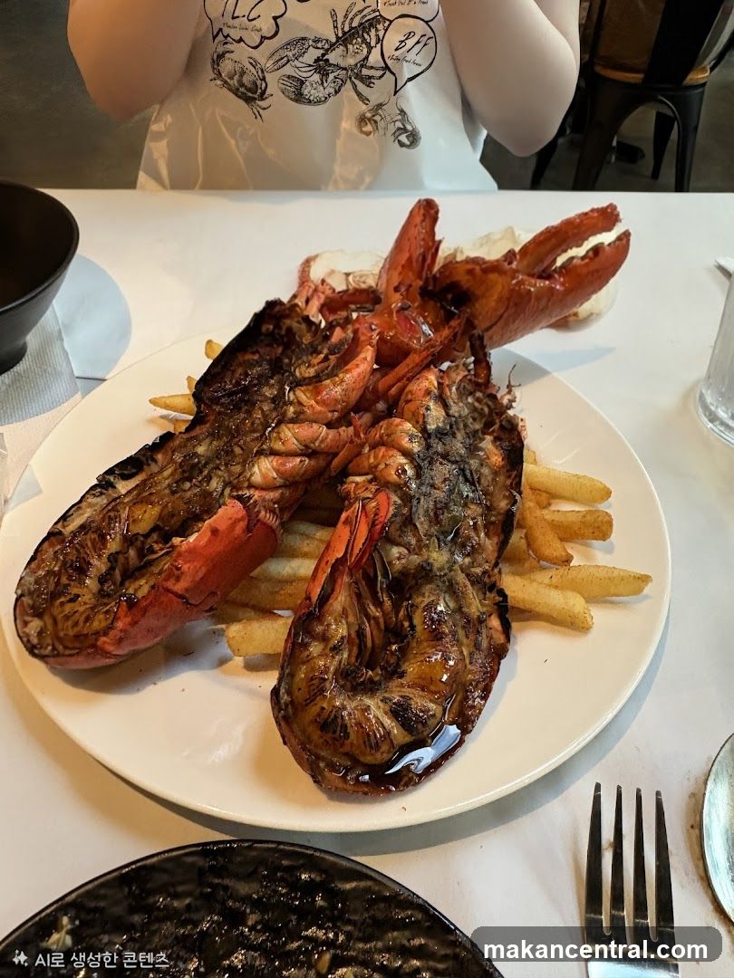 Grilled Lobster with Fries