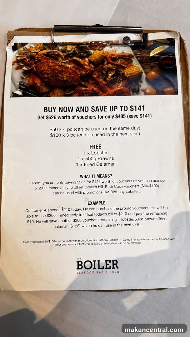 The Boiler Seafood Bar & Beer Voucher Offer
