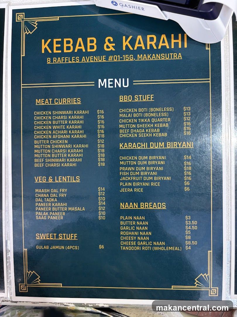 KEBAB & KARAHI MENU