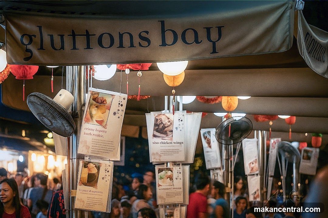 Food stall with menu and signage