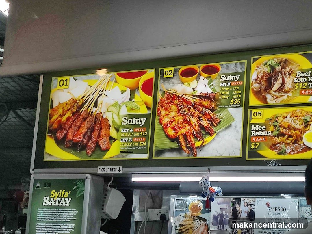 Syifa' Satay Menu