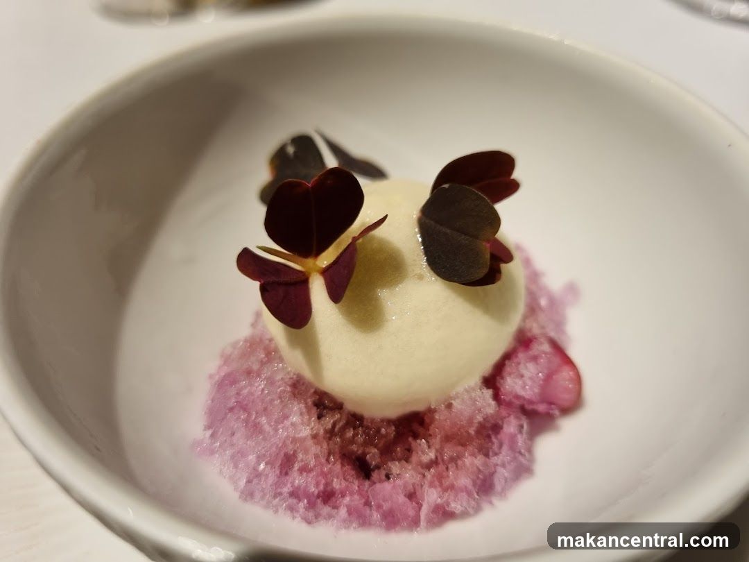 Dessert with Edible Flowers