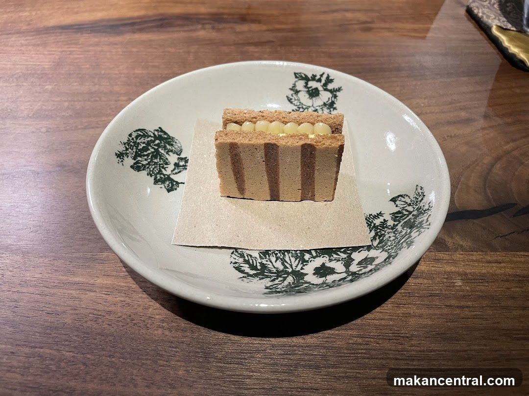 Dessert on a decorative plate