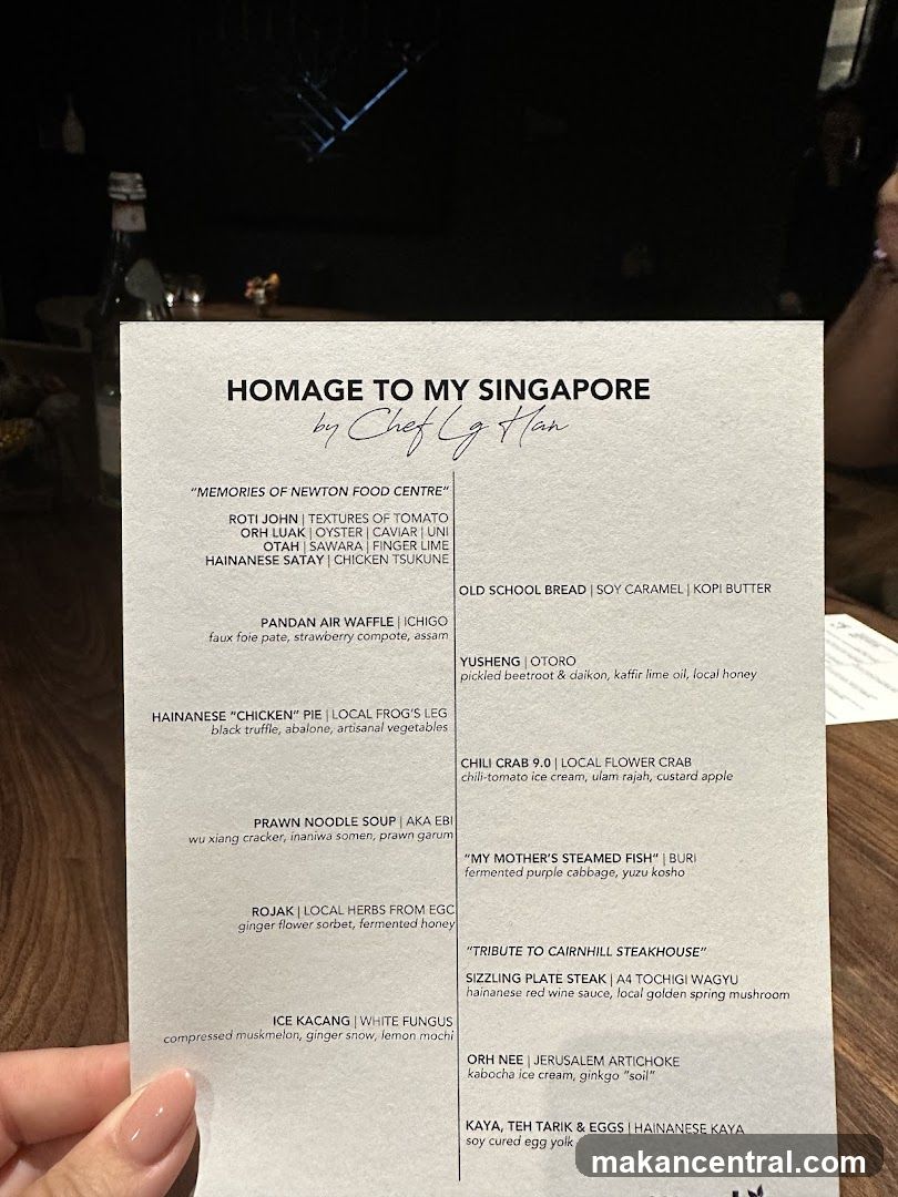 Homage to My Singapore by Chef Lg Han