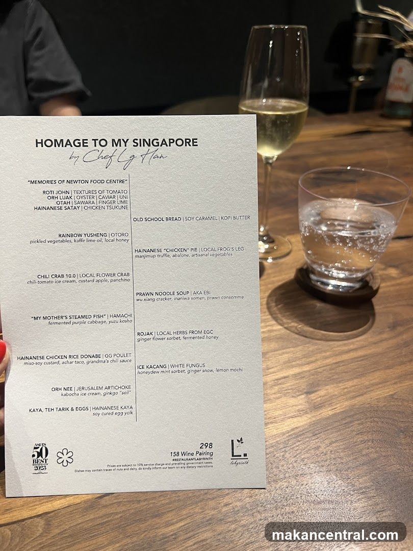 HOMAGE TO MY SINGAPORE by Chef LG Han