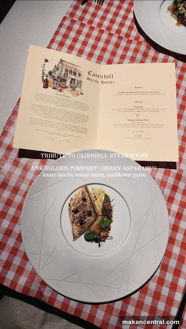 Tribute to Cairnhill Steakhouse Menu