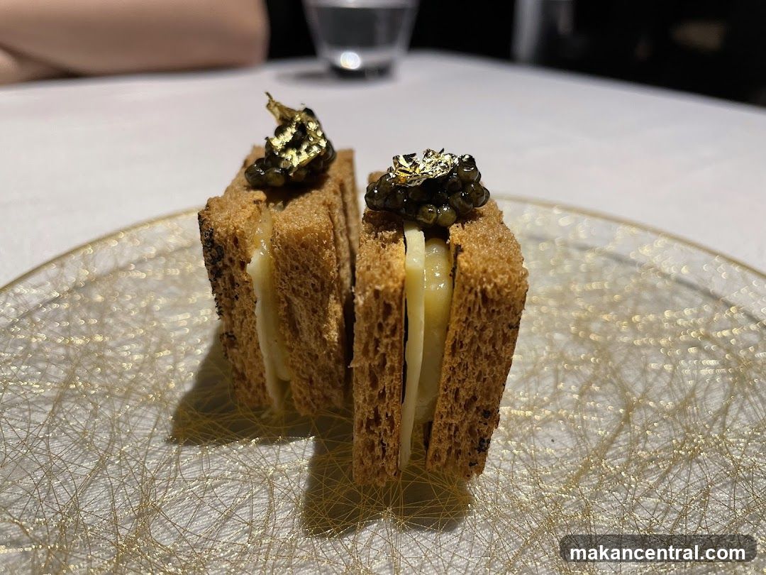 Caviar and Gold Leaf Sandwiches