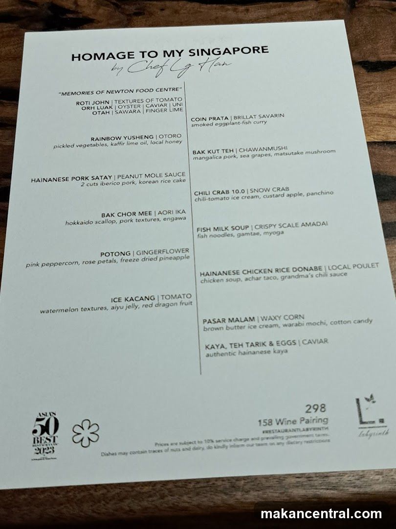 Homage to My Singapore by Chef Lg Han