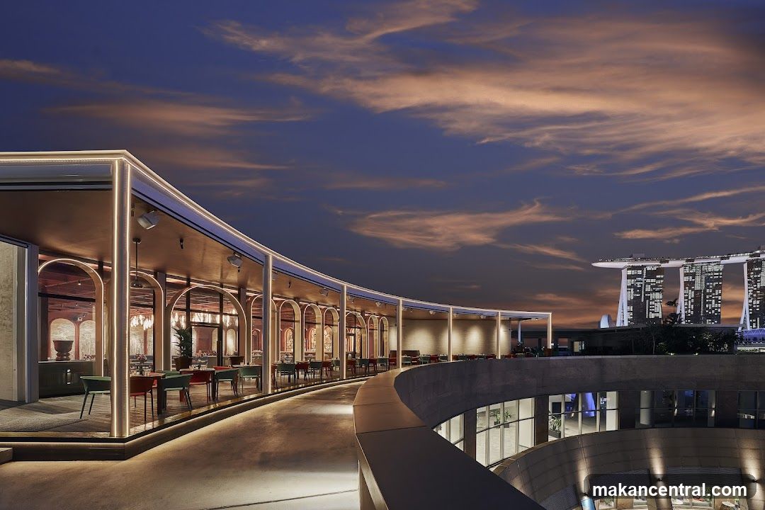 Rooftop Restaurant at Dusk