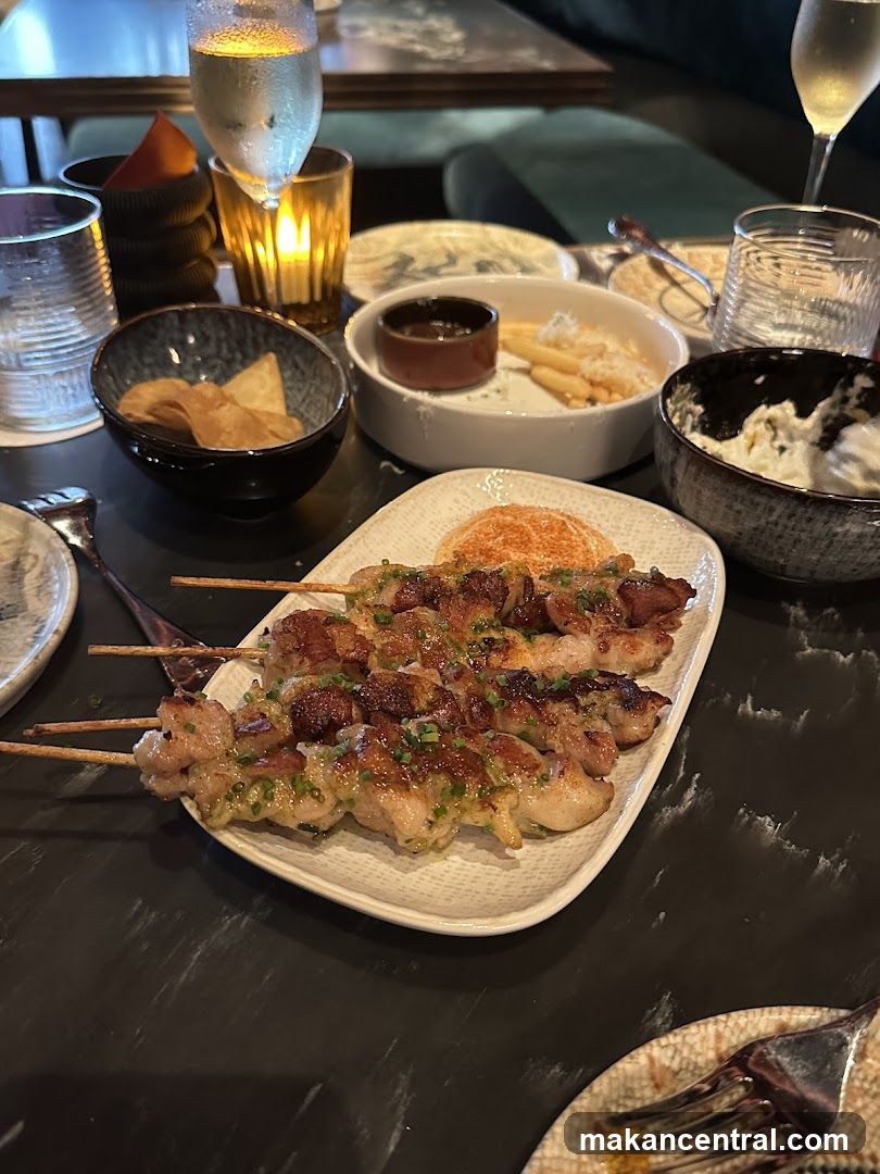 Skewers and Appetizers on Table