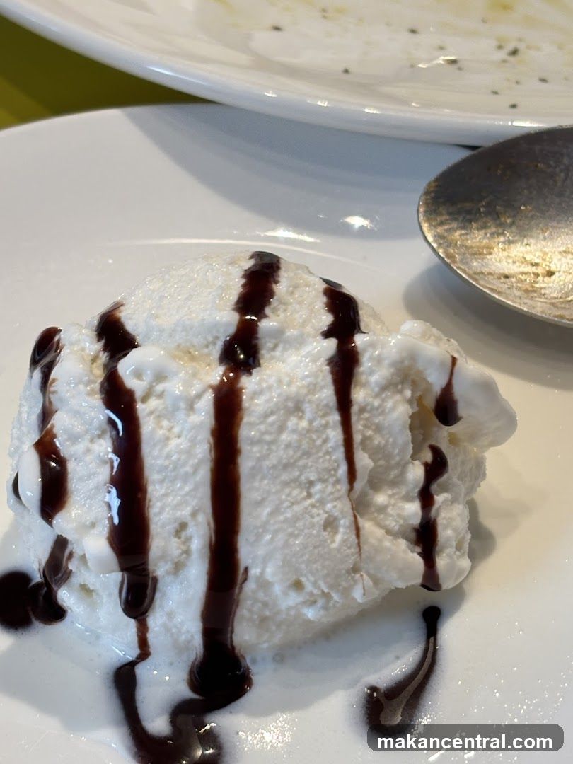 Ice Cream with Chocolate Syrup