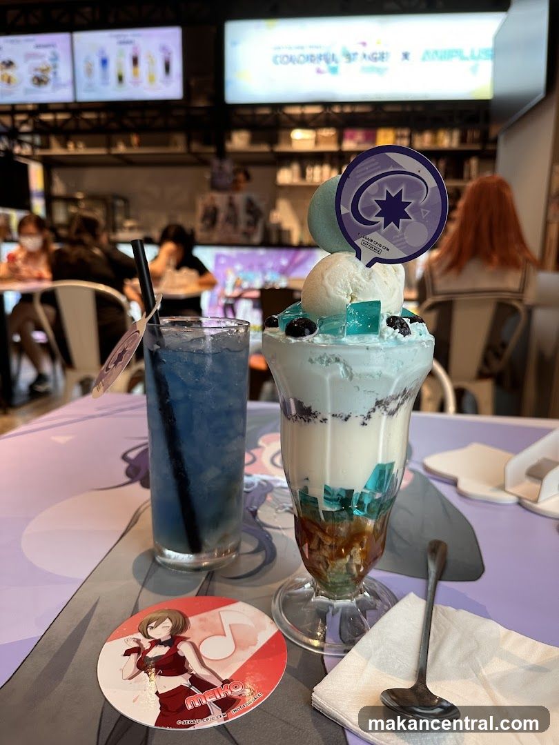 Dessert and Drink at a Cafe