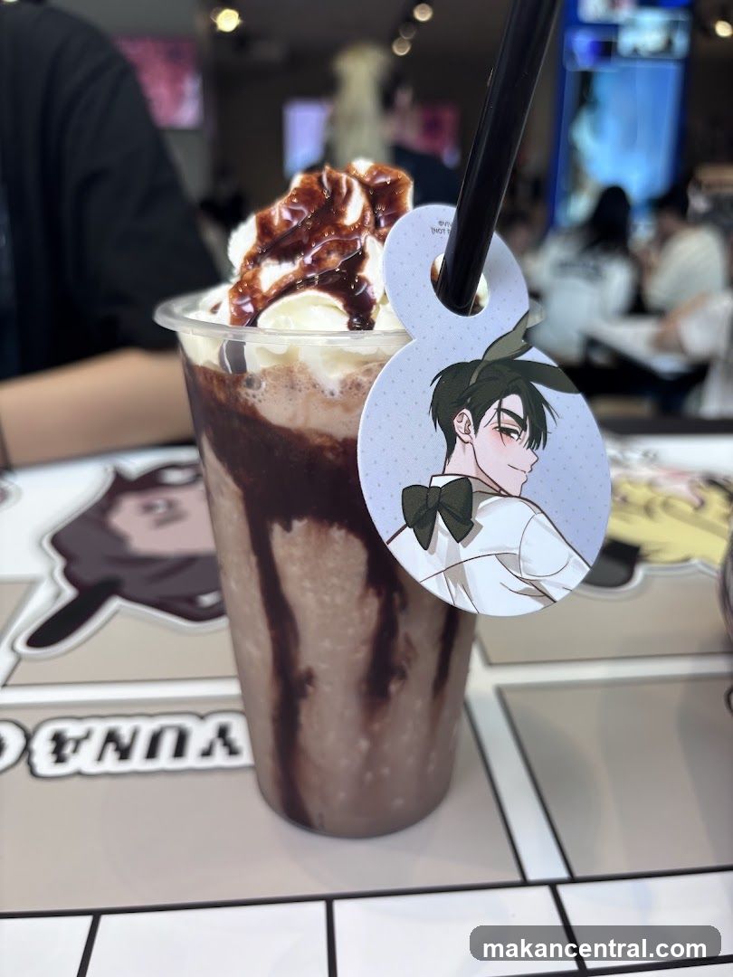 Chocolate Frappe with Anime Charm