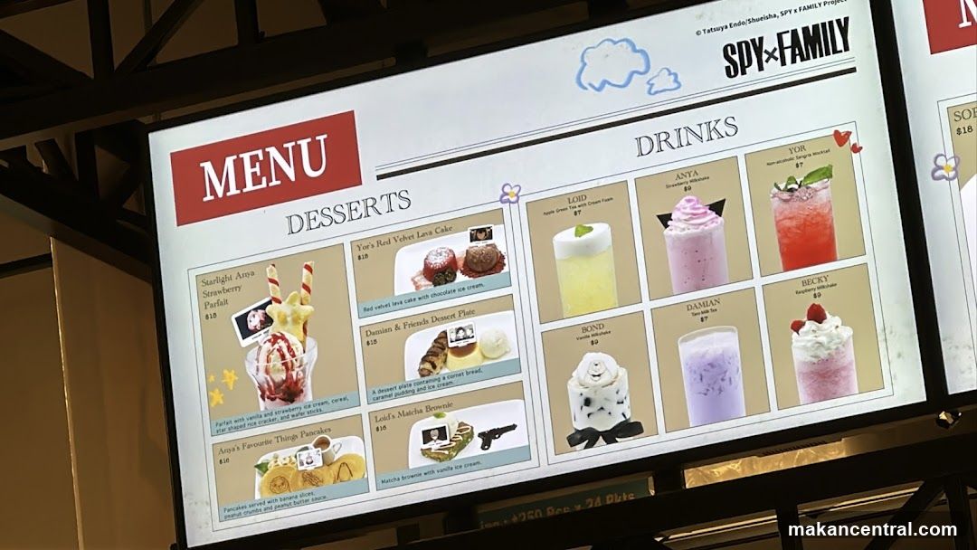 SPY x FAMILY MENU