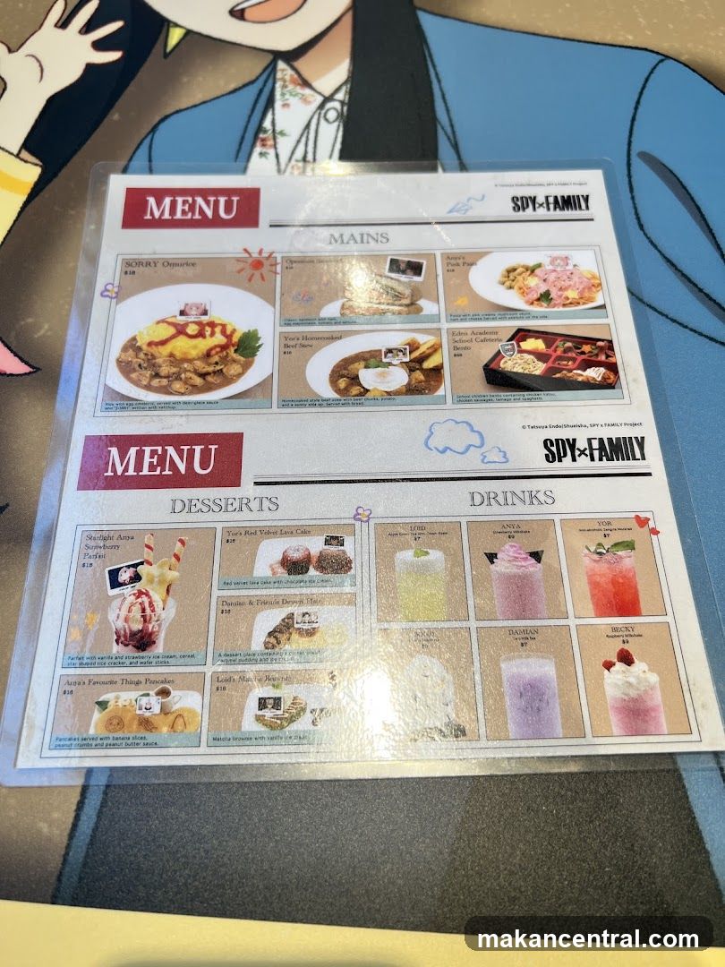 SPY FAMILY Menu