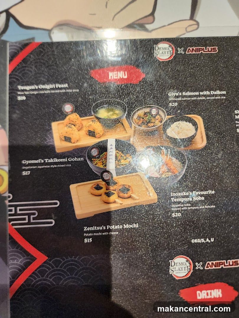 Demon Slayer x Aniplus Menu