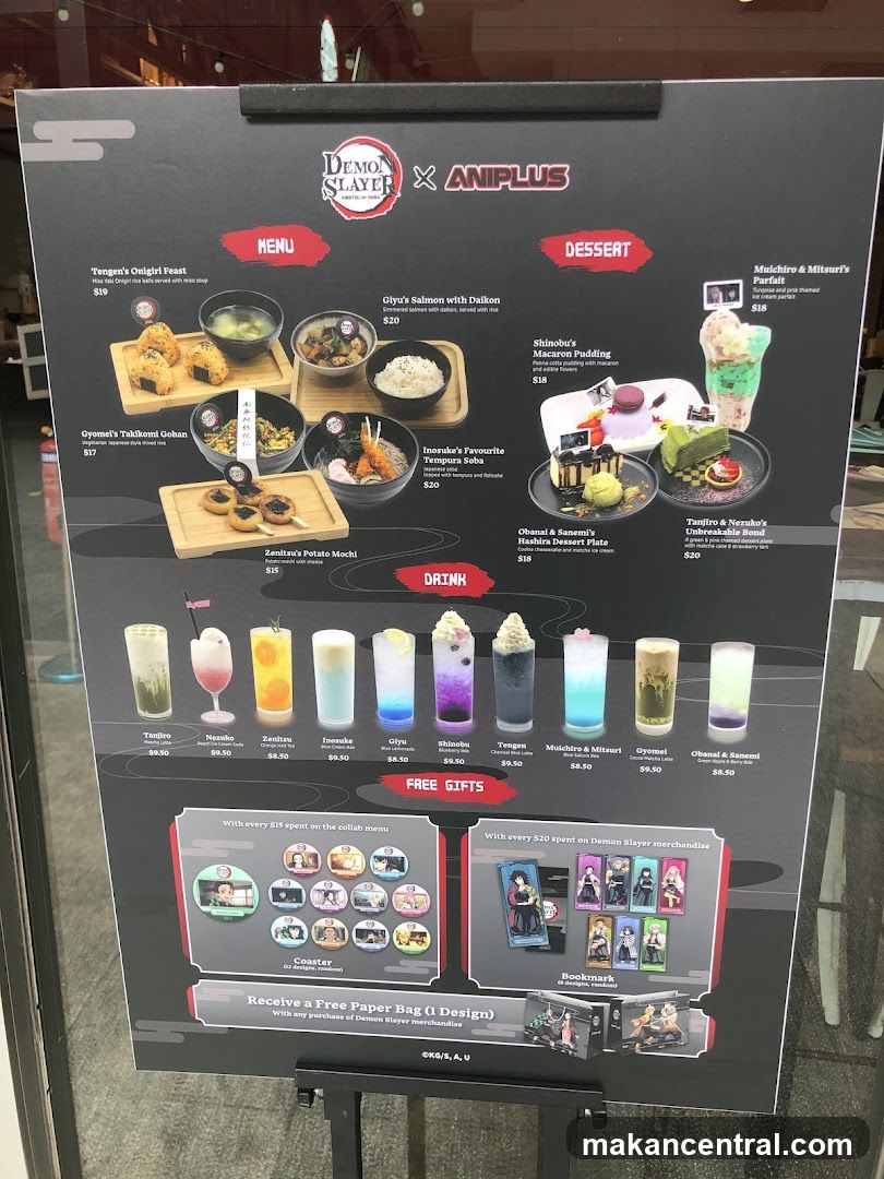 Demon Slayer x Aniplus Menu