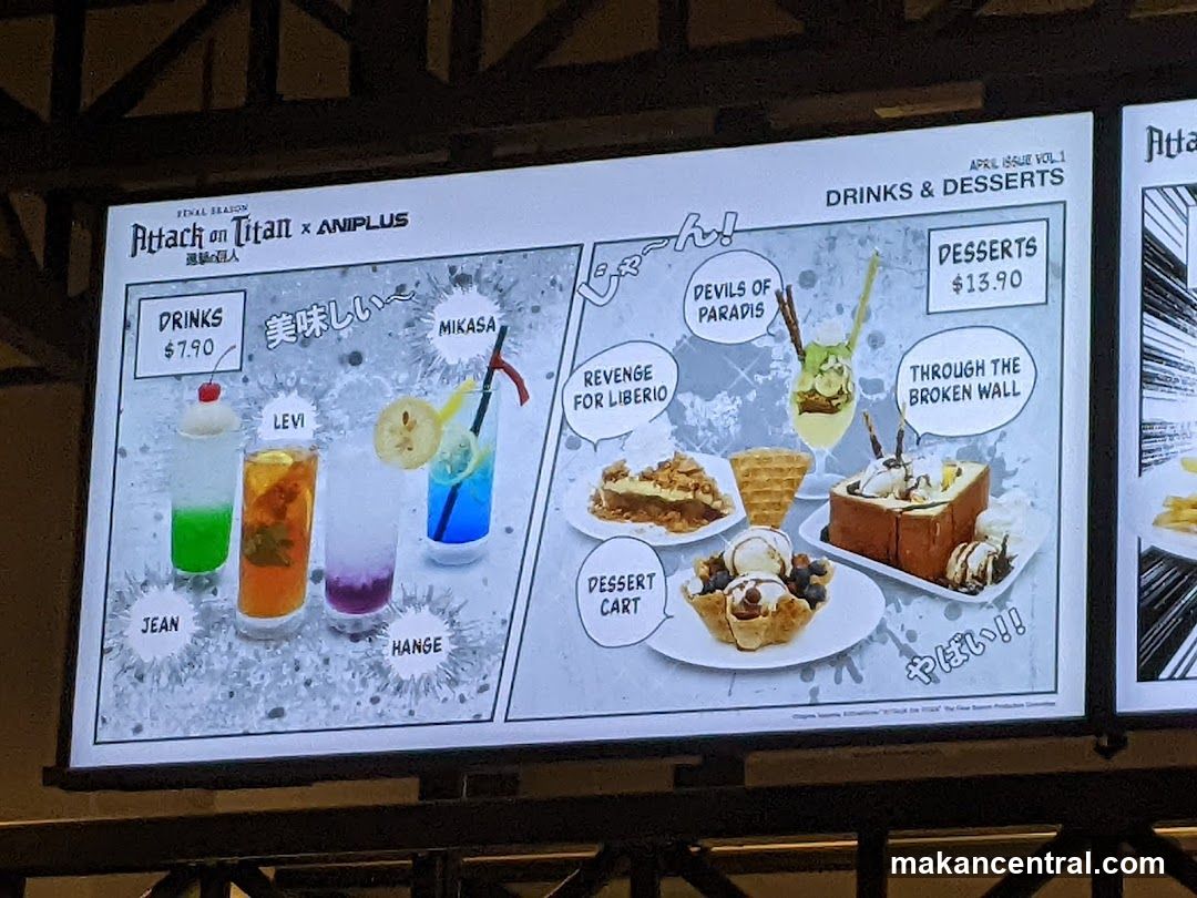 Attack on Titan x Aniplus Drinks & Desserts