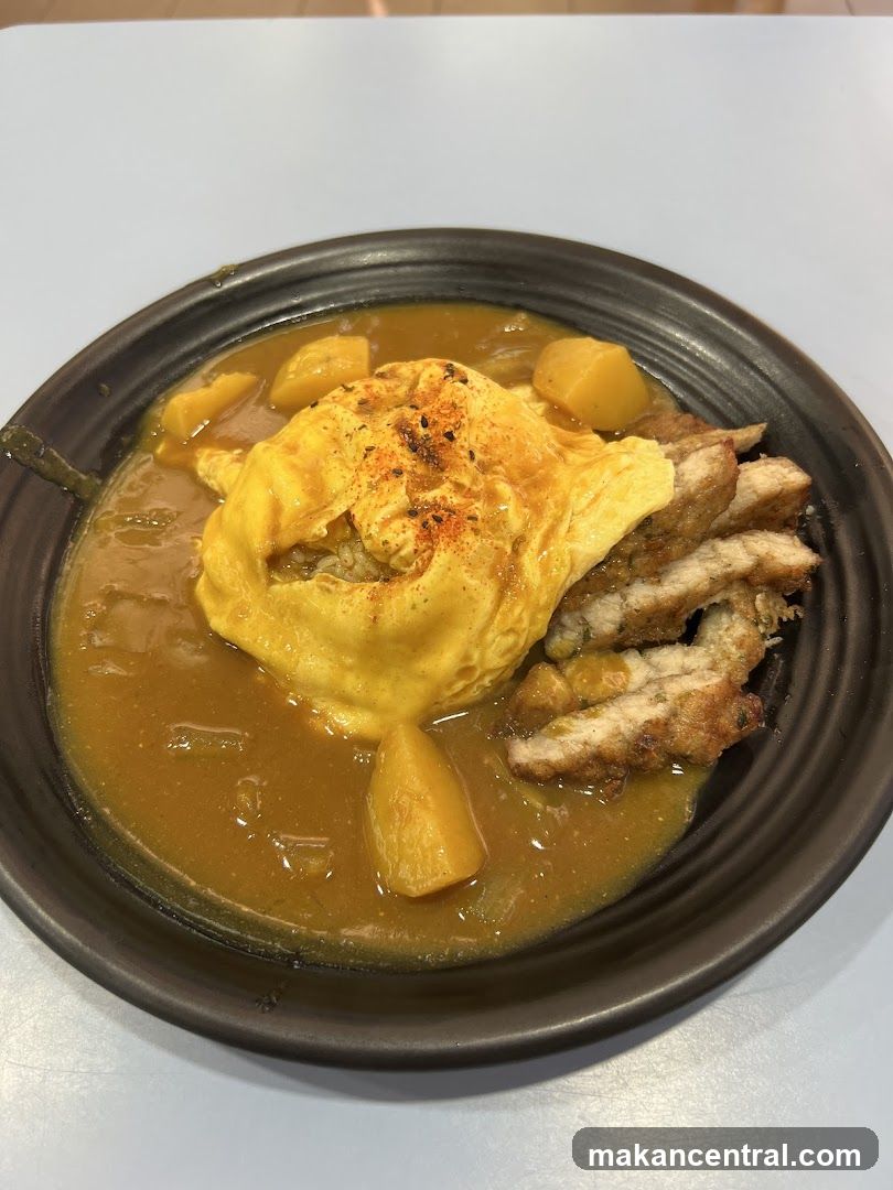 Omurice with Curry and Pork Cutlet